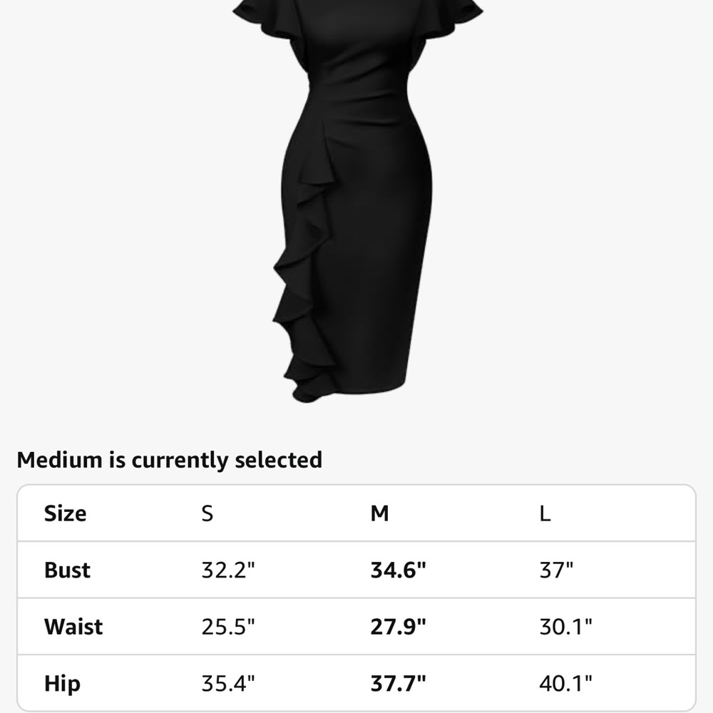 New black ruffle midi dress - Picture 8 of 12